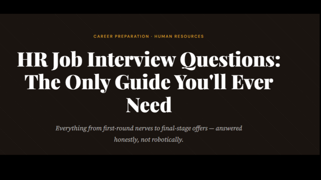 hr job interview questions
