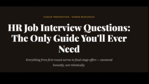 hr job interview questions